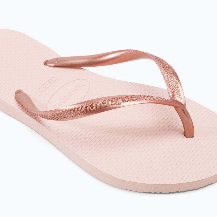 Papuci de plajă Havaianas Slim roz pentru femei H4000030 7