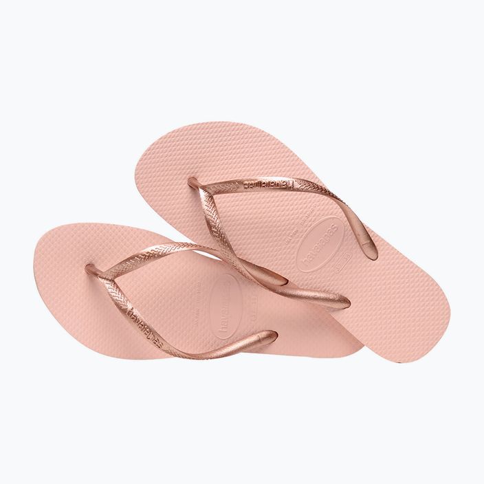Papuci de plajă Havaianas Slim roz pentru femei H4000030 10