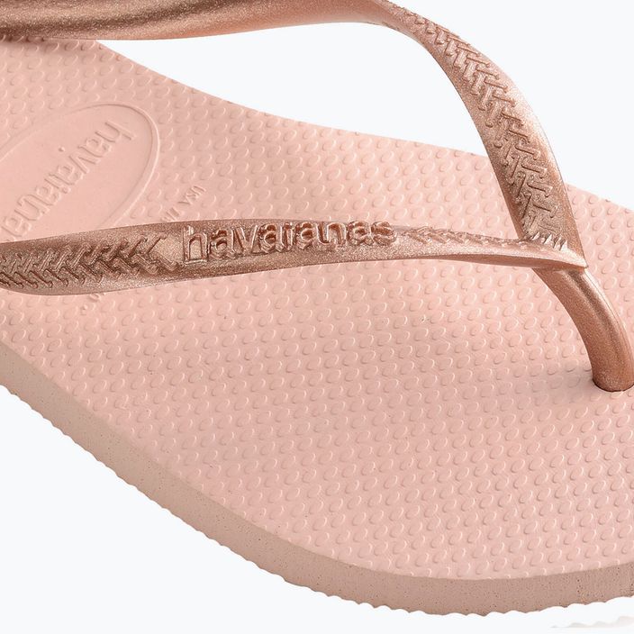 Papuci de plajă Havaianas Slim roz pentru femei H4000030 11