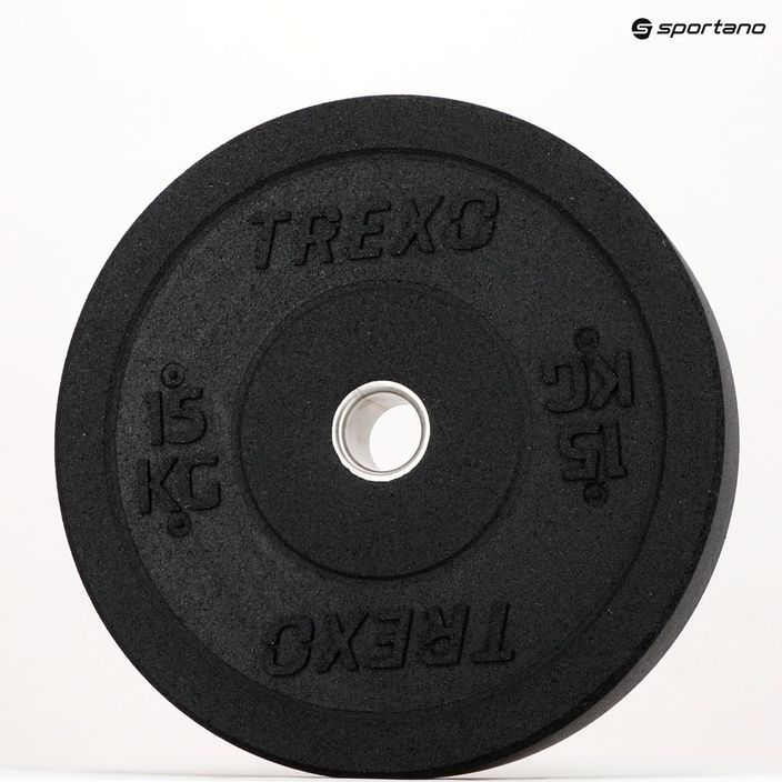Greutate bumper de olimpiadă TREXO neagră TRX-BMP015 15 kg 11