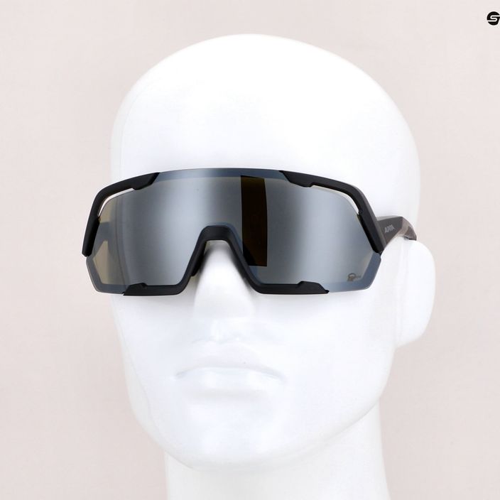 Ochelari de protecție pentru bicicletă Alpina Rocket Q-Lite black matt/silver mirror 7