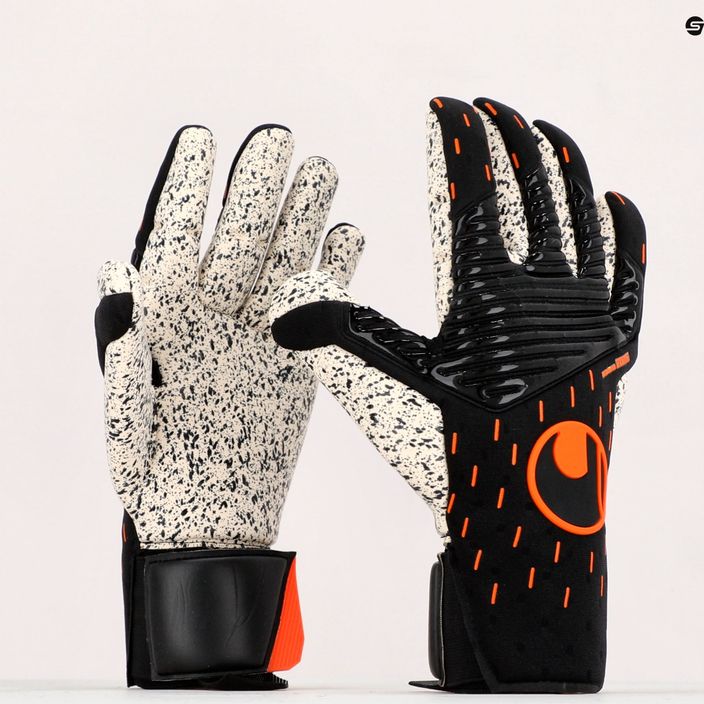 Mănuși de portar Uhlsport Speed Contact Supergrip+ Finger Surround negru-albe 101126001 9
