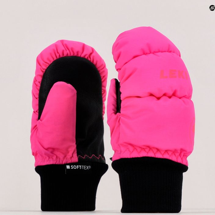 LEKI Mănuși de schi pentru copii Little Eskimo Mitt Short pink 65080240303030 9