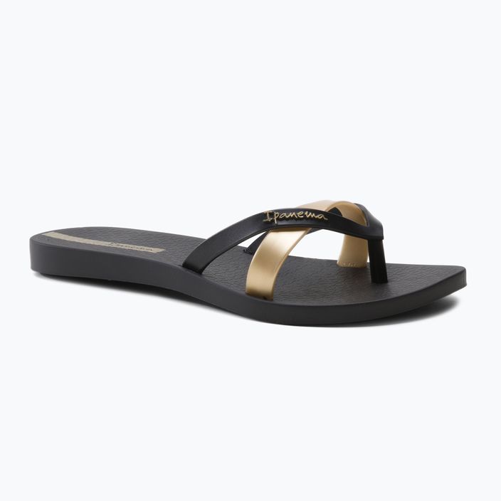 Papuci de plajă Ipanema Kirei negru/auriu pentru femei 81805-24006