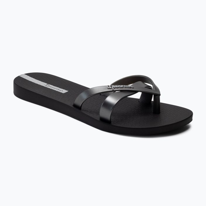 Papuci de plajă Ipanema Kirei negru argintiu pentru femei 81805-24145