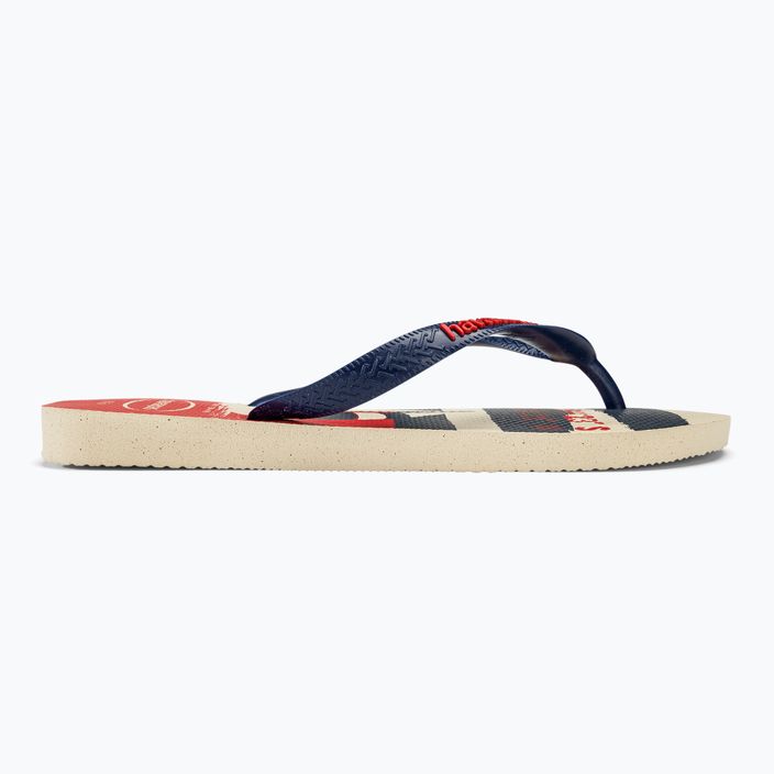 Șlapi Havaianas Top Nautical beige straw / navy blue / ruby red 2