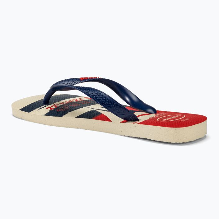 Șlapi Havaianas Top Nautical beige straw / navy blue / ruby red 3