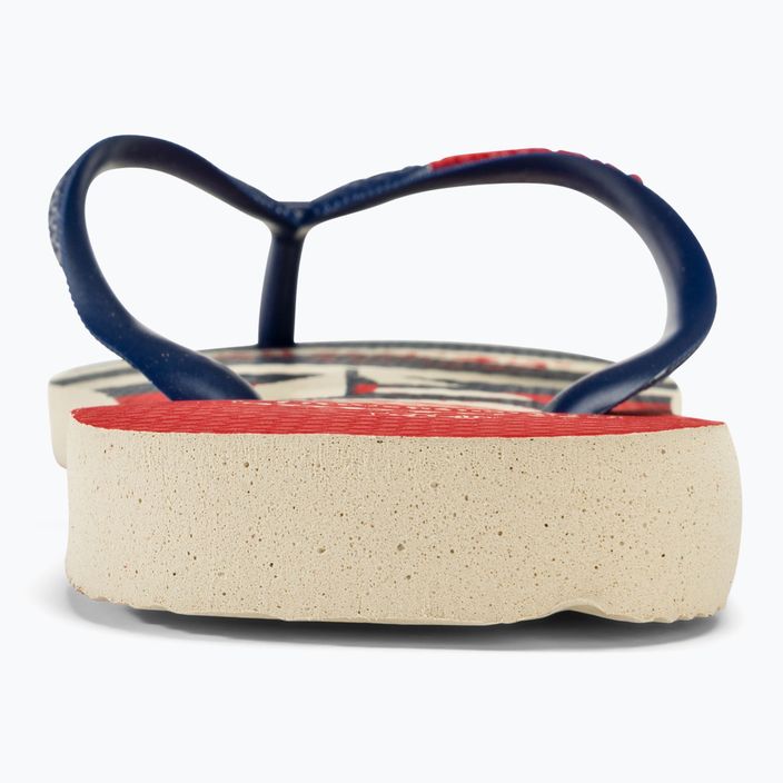 Șlapi Havaianas Top Nautical beige straw / navy blue / ruby red 6