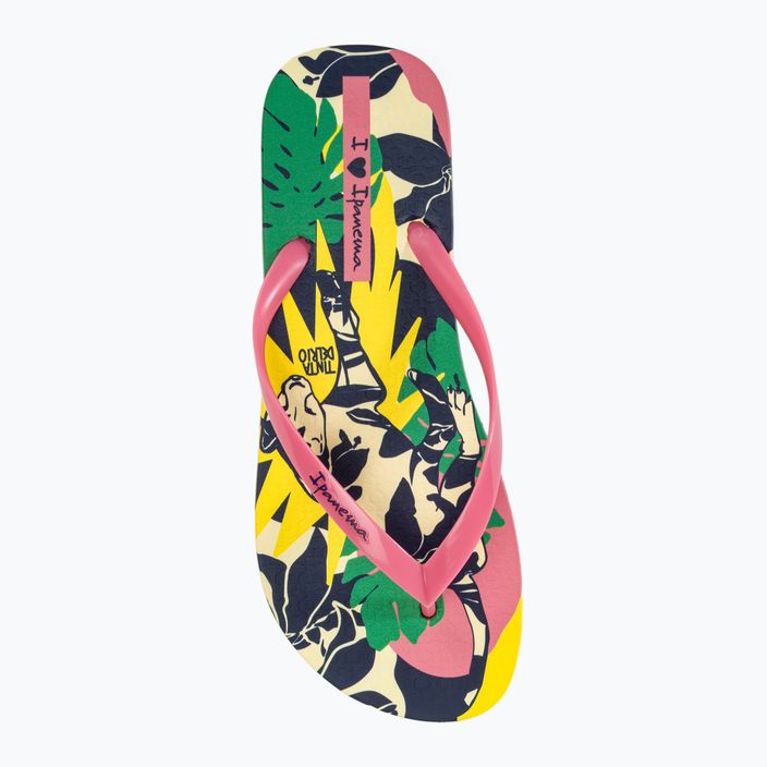 Papuci pentru femei Ipanema Graffiti III yellow/pink 5