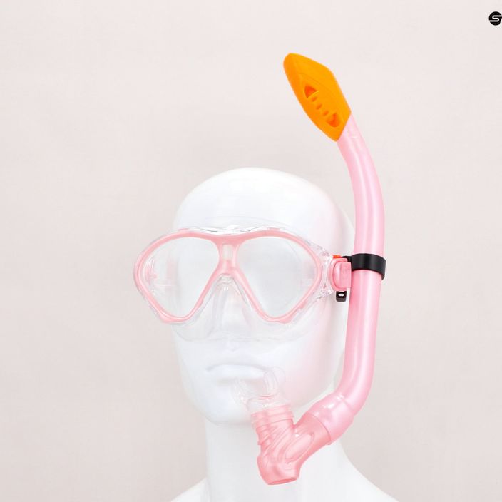 Set de snorkeling pentru copii AQUASTIC Mască + Tub roz MSK-01R 14