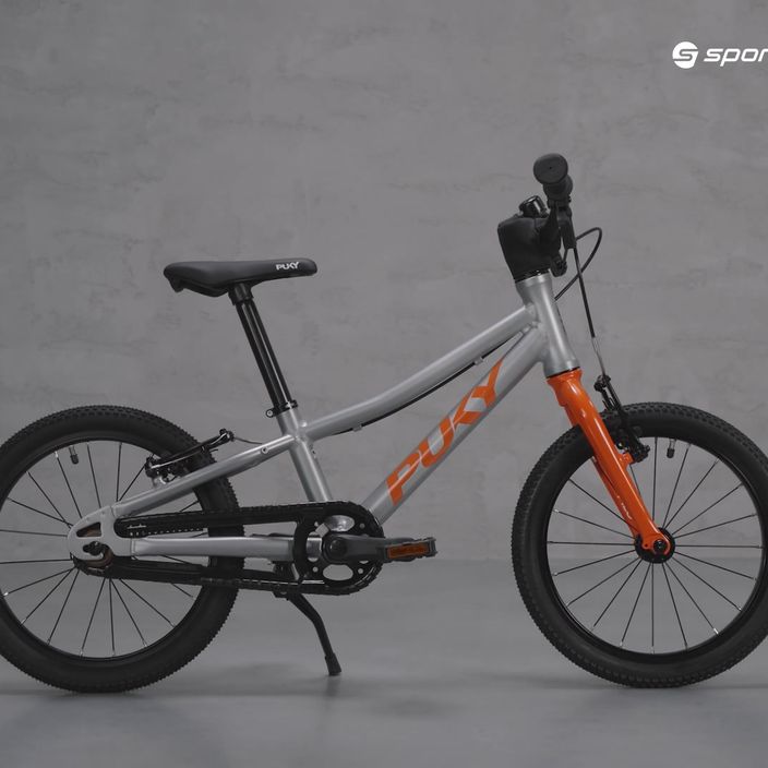 Bicicletă PUKY LS Pro 16 argintiu-portocalie 4420 9
