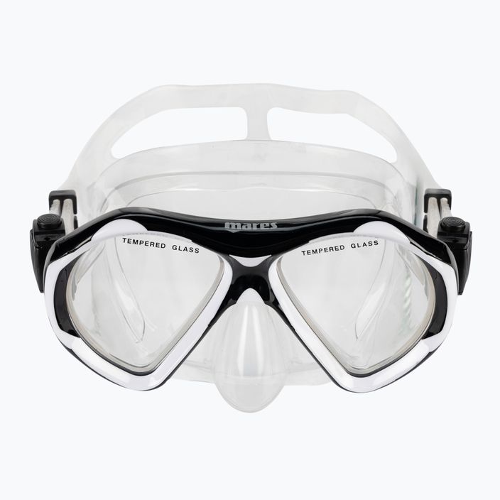 Set de scufundări Mares ABC Quest Travel Set mască + tub + aripioare alb-negru 410797 6