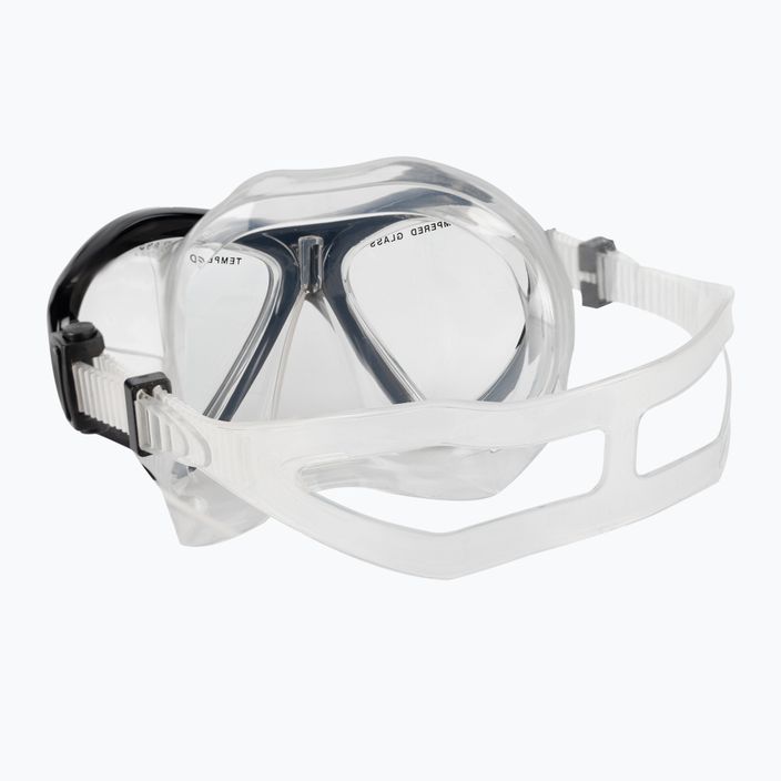 Set de scufundări Mares ABC Quest Travel Set mască + tub + aripioare alb-negru 410797 8