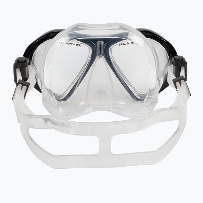 Set de scufundări Mares ABC Quest Travel Set mască + tub + aripioare alb-negru 410797 9
