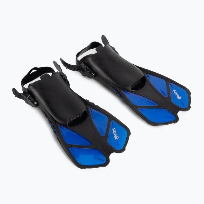 Set de scufundări Mares ABC Quest Travel mască + tub + aripioare negru-albastru 410797 2