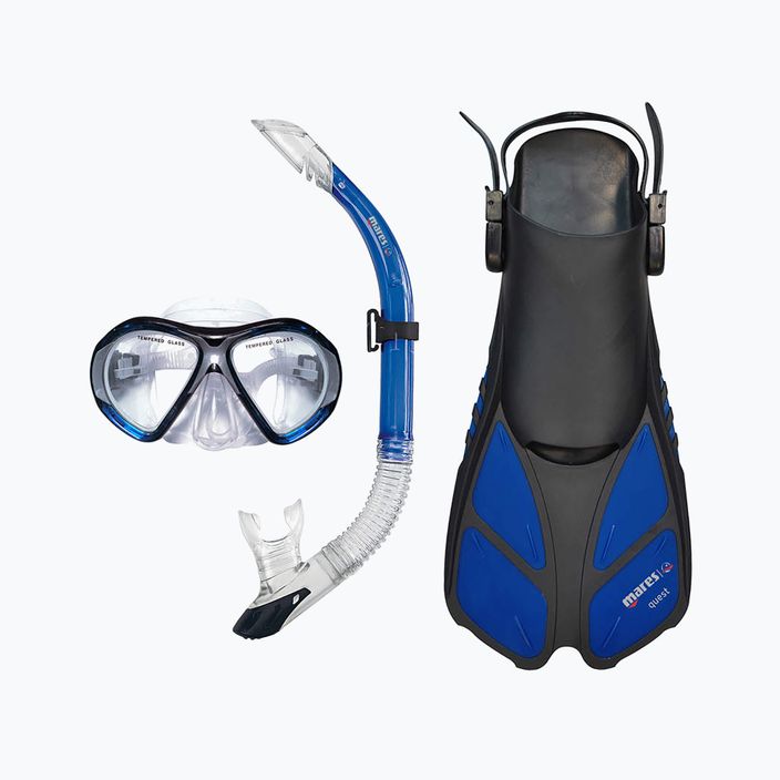 Set de scufundări Mares ABC Quest Travel mască + tub + aripioare negru-albastru 410797 12
