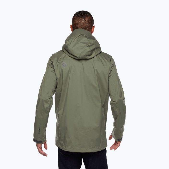 Jachetă de ploaie pentru bărbați Black Diamond Stormline Stretch verde APCDT03010MED1 2