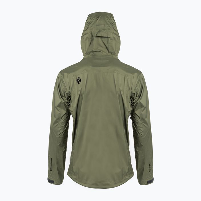 Jachetă de ploaie pentru bărbați Black Diamond Stormline Stretch verde APCDT03010MED1 5
