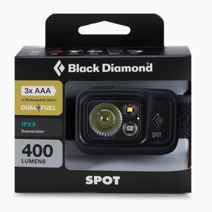 Black Diamond Spot 400 lanternă frontală gri BD6206720004ALL1 2