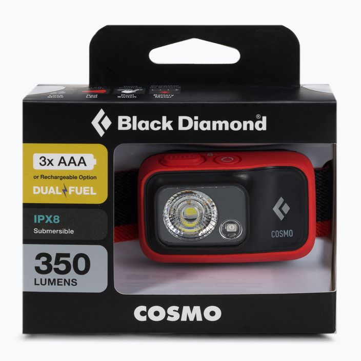 Black Diamond Cosmo 350 lanternă cu cap roșu BD620676738001ALL1 2