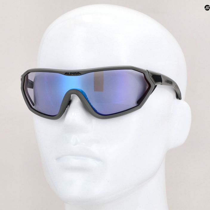 Ochelari de protecție pentru bicicletă Alpina S-Way VM moon-grey matt/blue mirror 7