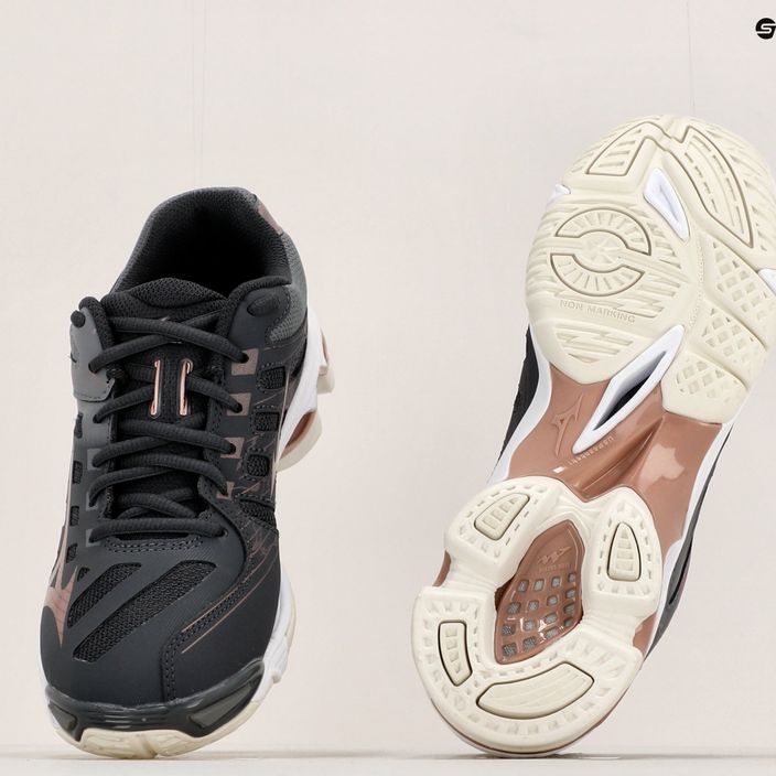 Pantofi de volei pentru femei Mizuno Wave Voltage Ebony/Rose/Quiet Shade V1GC216035 13