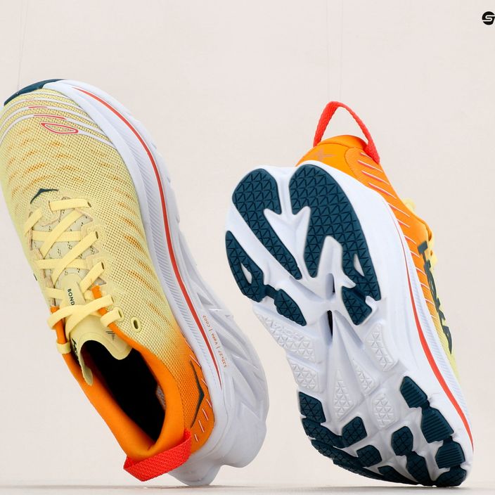 Pantofi de alergare pentru femei HOKA Bondi X galben-portocaliu 1113513-YPRY 13