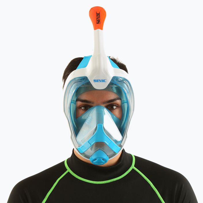 SEAC Magica alb/portocaliu, mască completă pentru snorkelling 7