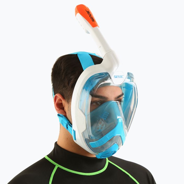 SEAC Magica alb/portocaliu, mască completă pentru snorkelling 8