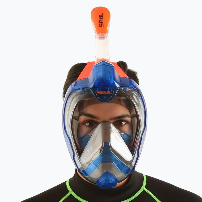 SEAC Magica albastru/portocaliu mască de snorkelling cu fața întreagă pentru snorkelling 7