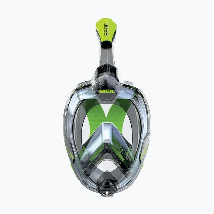 SEAC Magica gri transparent/verde lime mască completă pentru snorkelling 2