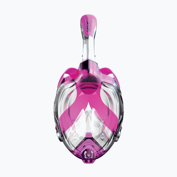 SEAC Libera mască de snorkeling cu fața întreagă transparentă/roz pentru snorkeling 2