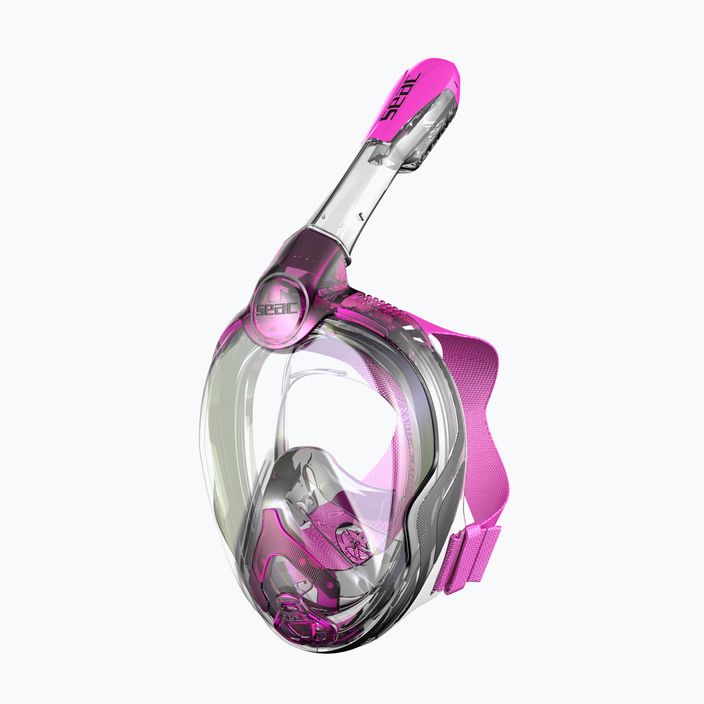 SEAC Magica negru silicon negru / roz mască pentru copii cu fața întreagă pentru snorkelling