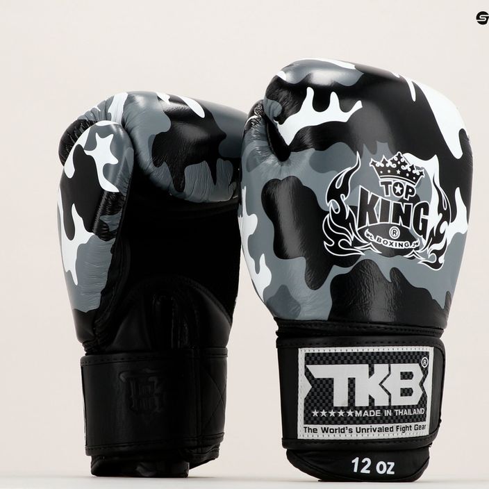 Top King Muay Thai Muay Thai Muay Thai Empower mănuși de box gri TKBGEM-03A-GY-10OZ 7