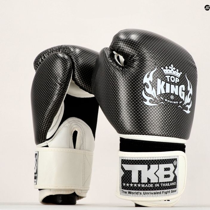 Top King Muay Thai Muay Thai Muay Thai Empower Air mănuși de box alb-argintiu TKBGEM-02A-WH-SV-10 7