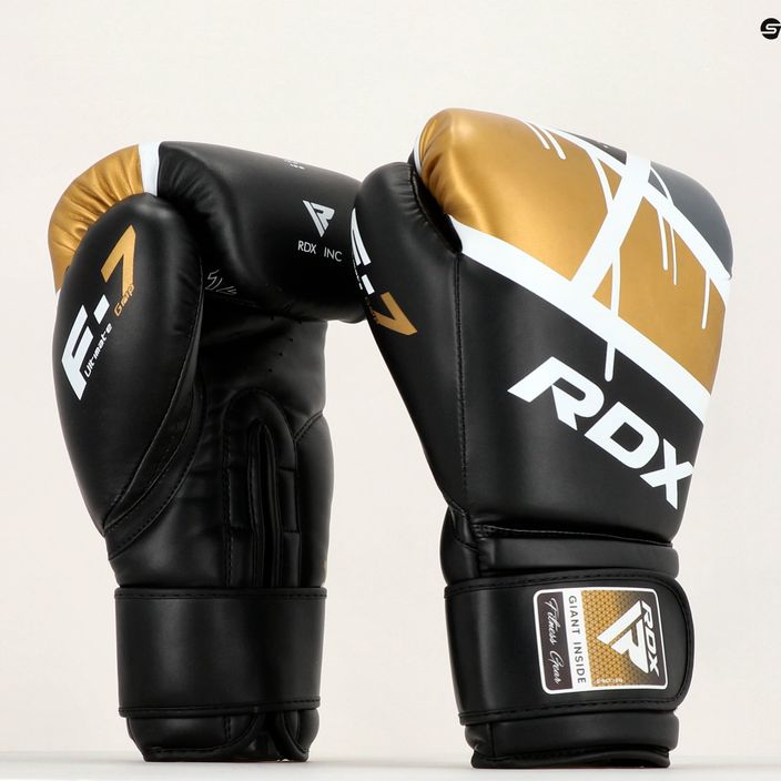 RDX BGR-F7 negru/aur mănuși de box BGR-F7BGL 8