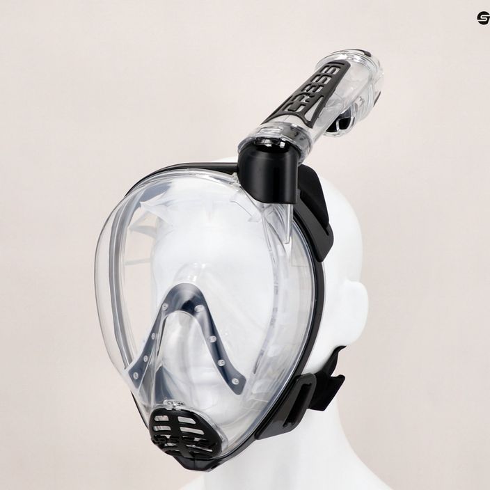 Cressi Duke Dry mască de față completă pentru snorkelling negru XDT000050 6