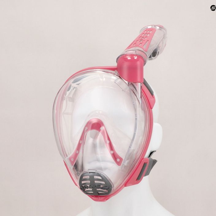 Cressi Duke Dry mască completă pentru snorkelling roz XDT000040 5
