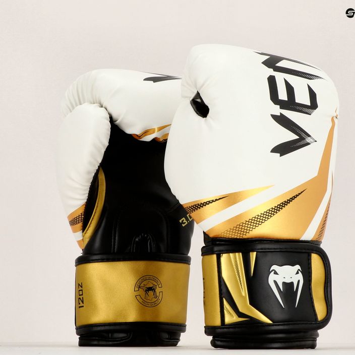 Venum Challenger 3.0 mănuși de box alb și auriu 03525-520 13