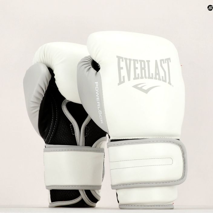 Mănuși de box pentru bărbați EVERLAST Powerlock Pu, alb, EV2200 WHT-10 oz. 7