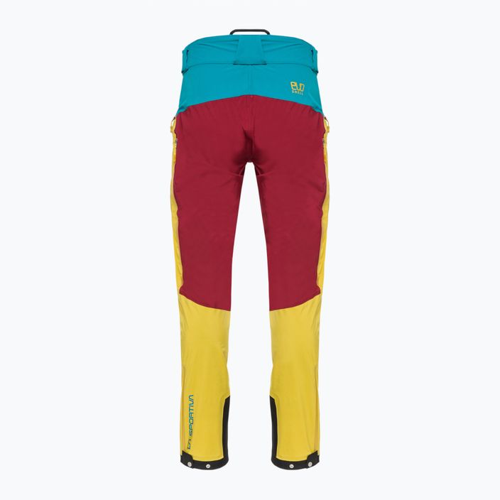 Pantaloni de drumeție pentru bărbați La Sportiva Crizzle EVO Shell galben-maroniu cu membrană L76723320 2