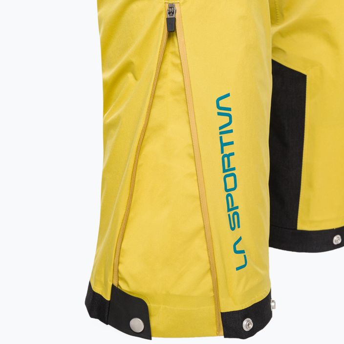 Pantaloni de drumeție pentru bărbați La Sportiva Crizzle EVO Shell galben-maroniu cu membrană L76723320 4
