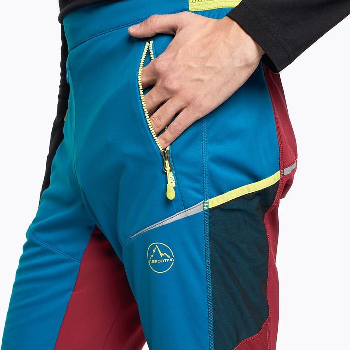 Pantaloni de trekking pentru bărbați La Sportiva Ikarus sangria/electric blue 3