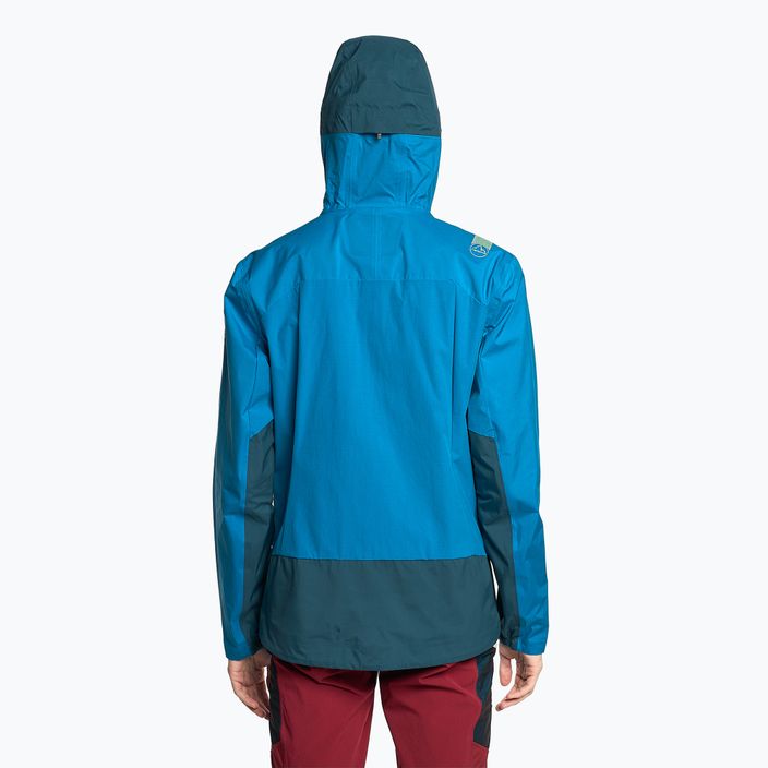 Jachetă de ploaie pentru bărbați La Sportiva Crizzle EVO Shell cu membrană albastru furtună/albastru electric pentru bărbați 2