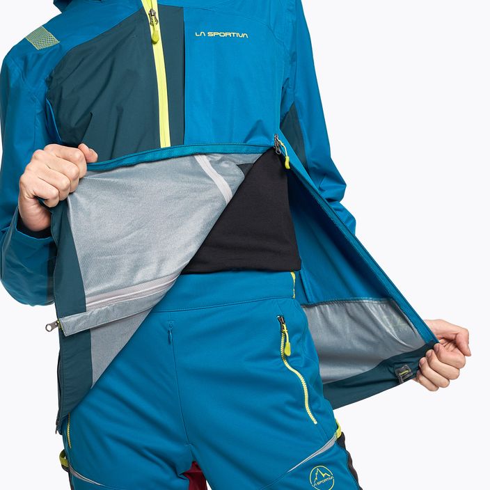 Jachetă de ploaie pentru bărbați La Sportiva Crizzle EVO Shell cu membrană albastru furtună/albastru electric pentru bărbați 3