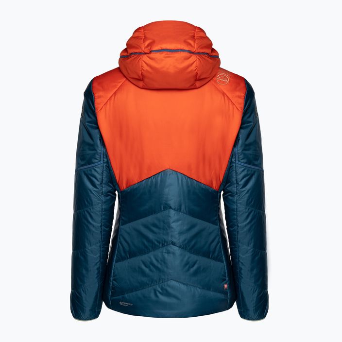 Jacheta de puf pentru femei La Sportiva Mythic Primaloft roșie cireșe/albastru furtună 2