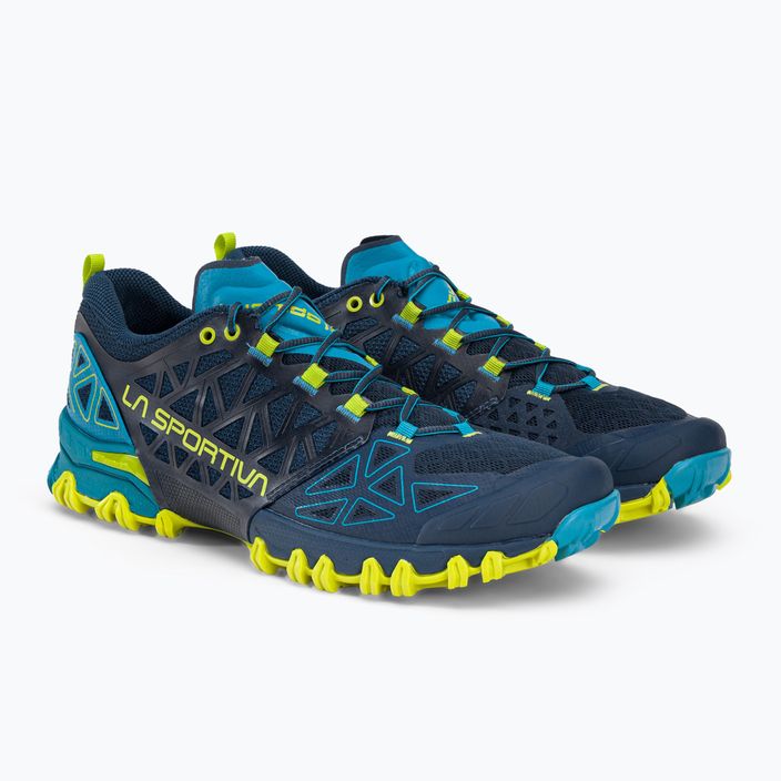 Pantofi de alergare La Sportiva Bushido II albastru/galben pentru bărbați 36S618705 4