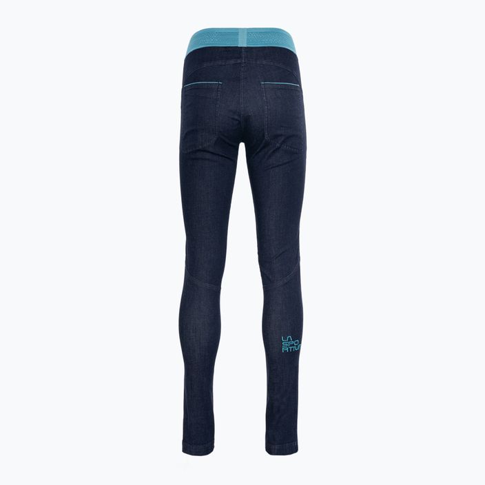 Pantaloni de drumeție pentru femei La Sportiva Miracle Jeans blugi/topaz 2