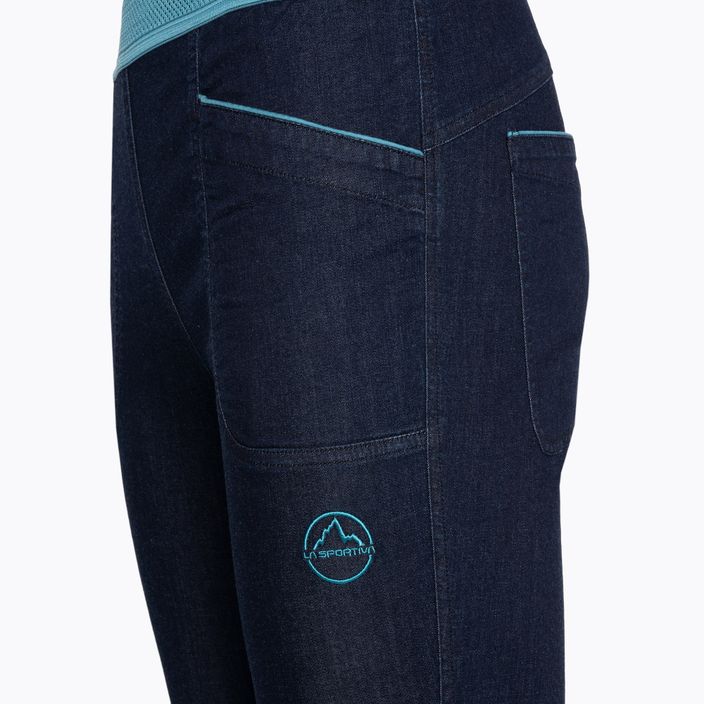 Pantaloni de drumeție pentru femei La Sportiva Miracle Jeans blugi/topaz 3