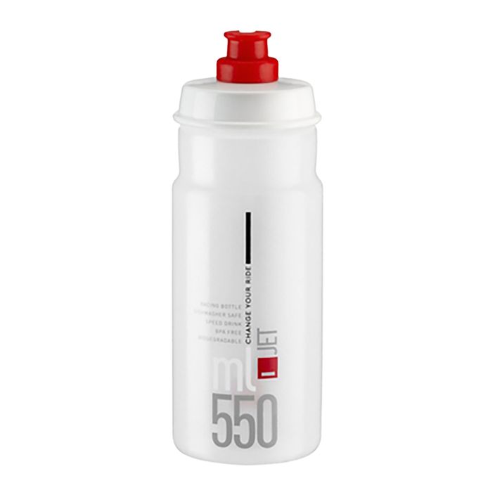 Elite Jet 550 ml, sticlă de bicicletă cu logo-ul Elite Jet, transparent/roșu 2